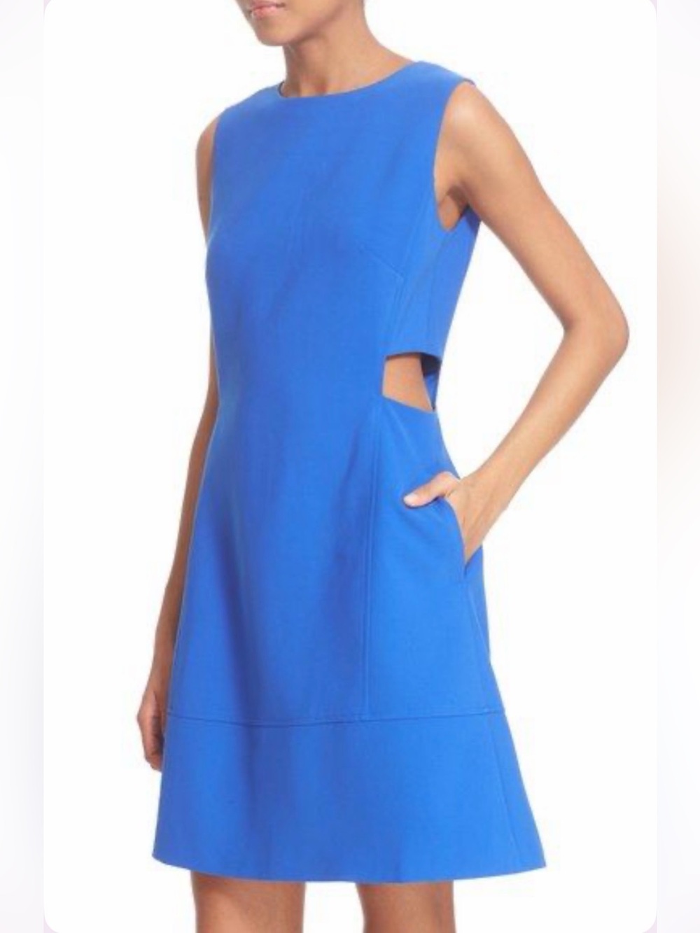 Ted Baker Blue Sexy Feminine Sleeveless A-Line Cutout Short Mini Dress